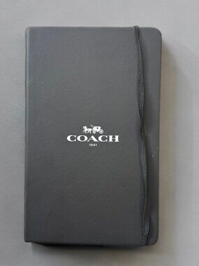 Coach Black Unlined Notebook